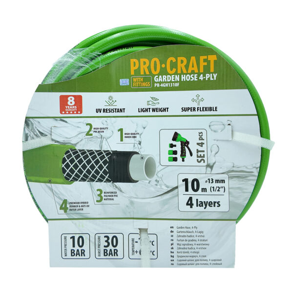 Zelená zahradní hadicí Procraft PR-4GH1310F | PR-4GH1310F